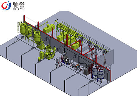 ポリ塩化ビニールのドアの放出ラインのための自動供給の投薬の混合システム